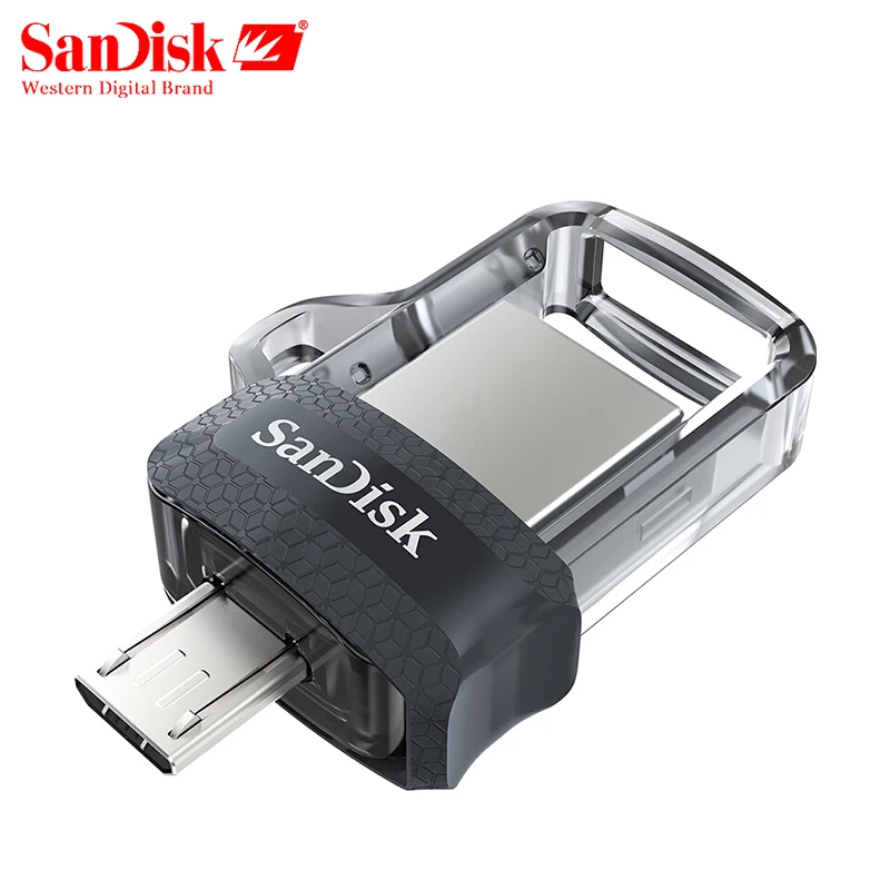 SanDisk OTG USB-Flash-Drev Mini-Pen Drive 16GB, 32GB, 64GB 128GB USB 3.0-150MB/S Dual USB-Flash-Drev til PC og Android-telefoner