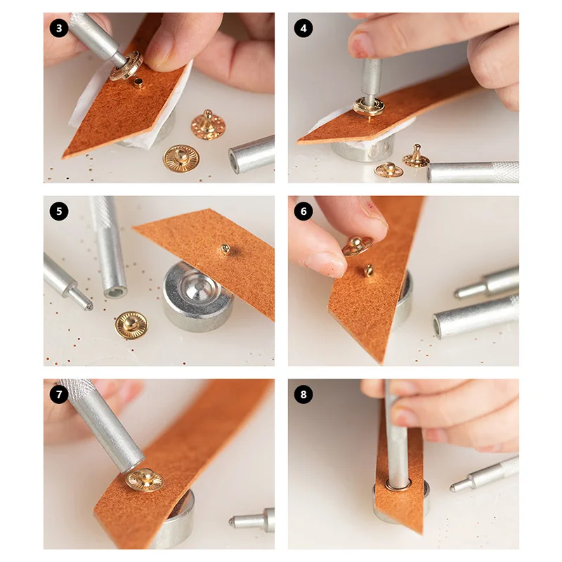 WUTA Dør Punch Fix Værktøj, der For 10/12.5/15mm Popper Tryklåse trykknapper Knap for Installation Kit Metal Læder Håndværk Værktøjer