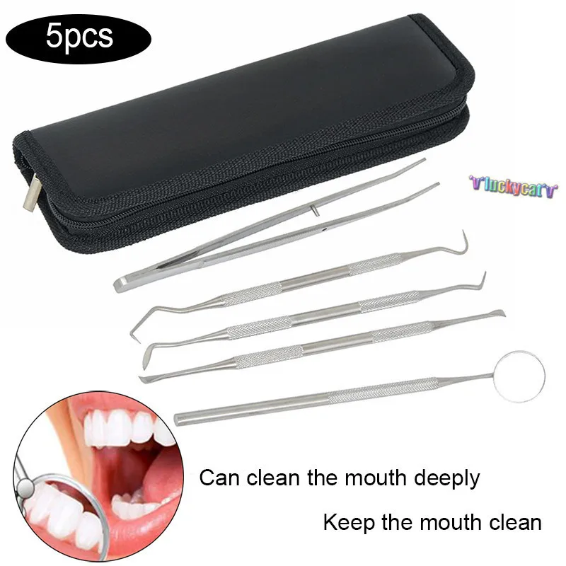 5PCS Tandlæge Spejl, Rustfrit Stål Dental Værktøj Sæt Munden Spejl Dental Kit Instrument Dental Vælge Tandlæge Forberede Værktøj
