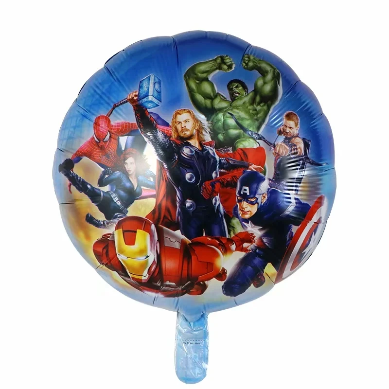 50stk 18inch Superhelt Kaptajn Amerika Spider Iron Man Folie Balloner Happy Birthday Party Dekorationer Helium Globos Kids Legetøj