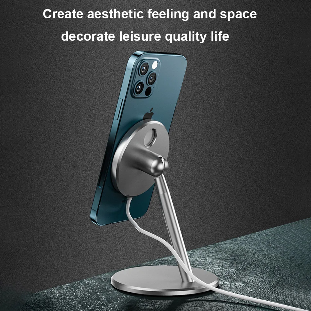 Magnetisk Trådløse Telefon Opladning Base Holder Desktop Phone Holder Stand For iPhone 12 Pro Max Mini Til Magsafe Oplader, Beslag