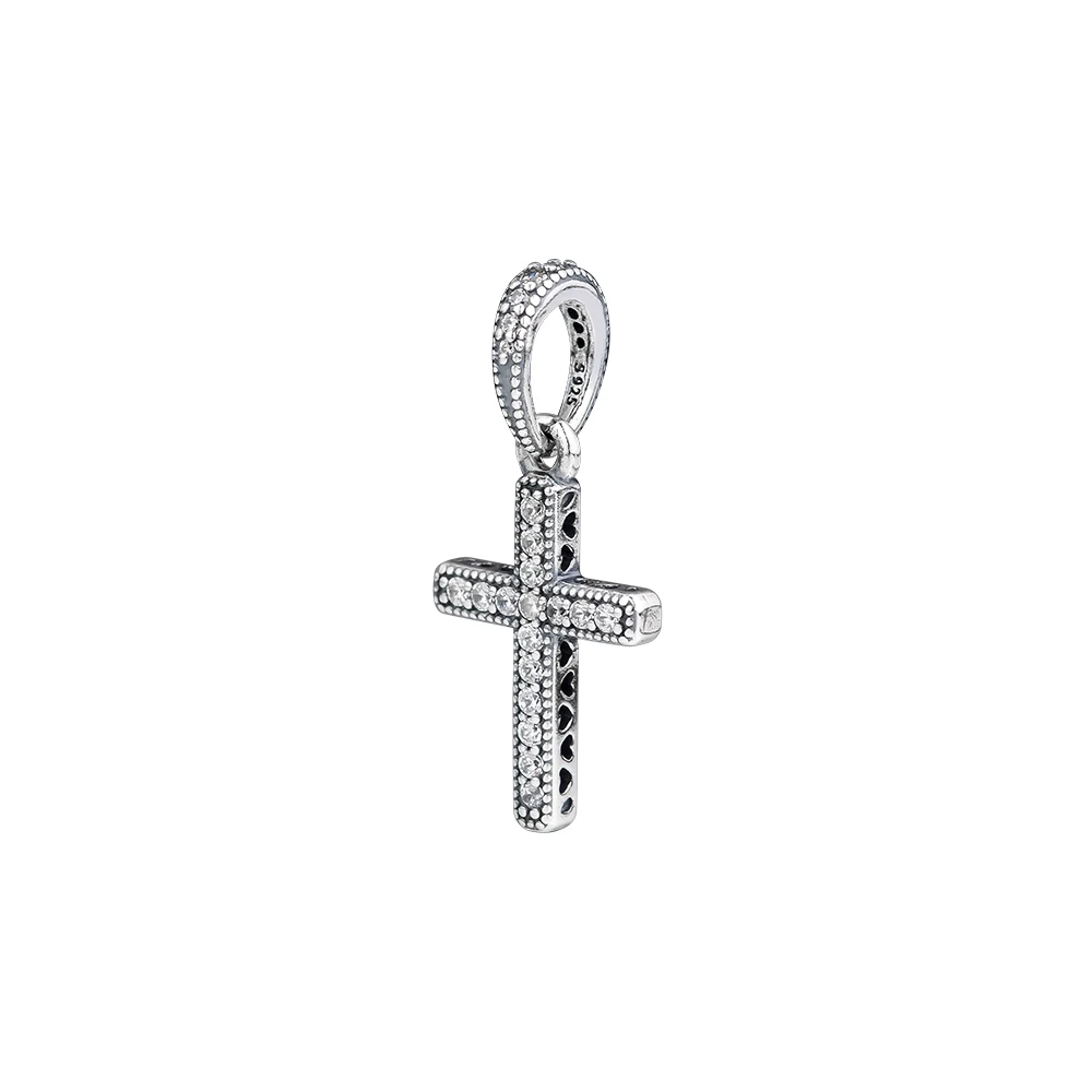 Passer til Pandora Armbånd Classic Cross Vedhæng med Ægte 925 Sterling Sølv Perler til smykkefremstilling kralen abalorios F872