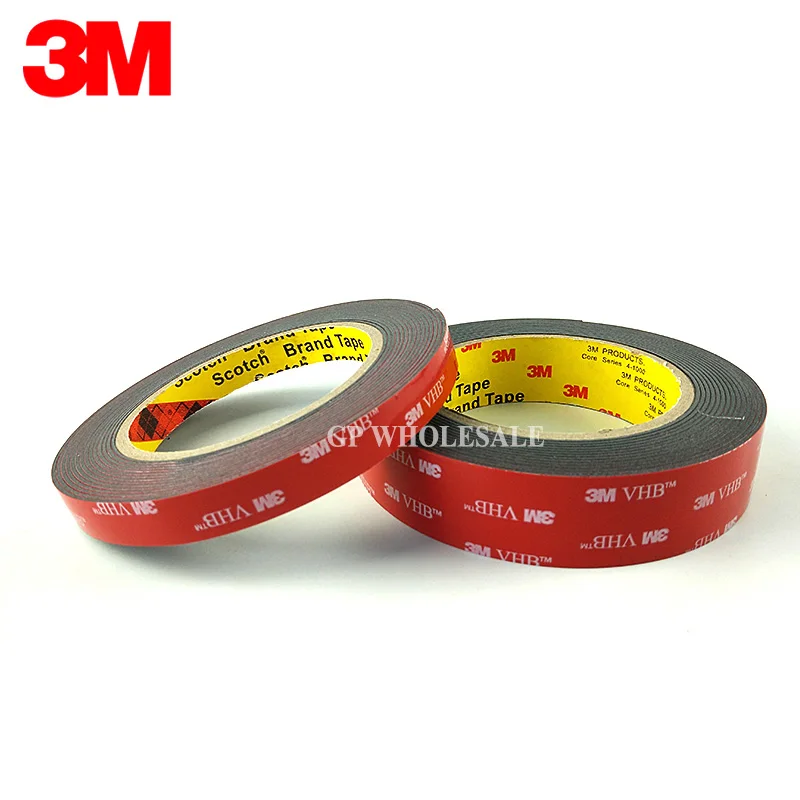 3M VHB 5952 Sort Tunge Montering af Tape dobbeltklæbende Akryl skumtape 8mmx3Mx1.1mm