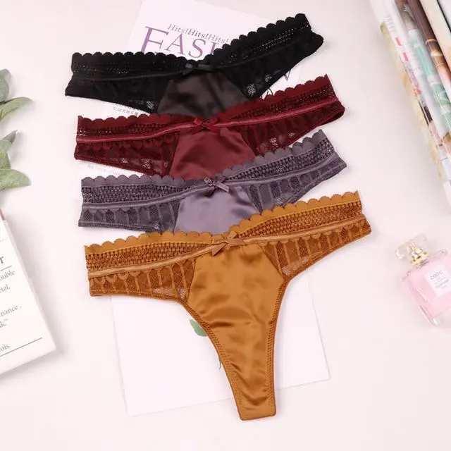 Hot og Sexet Kvinders undertøj Thongs og G-string Mode gennemsigtig Underwear Trusser Trusser Damer lav talje T-tilbage
