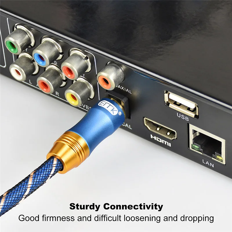 Ny Digital 5.1 Lyd-SPDIF Optisk Kabel-Toslink Kabel-Fiber Optisk Lyd Kabel med flettet jakke OD6.0 1m 1,5 m 2m 3m 5m