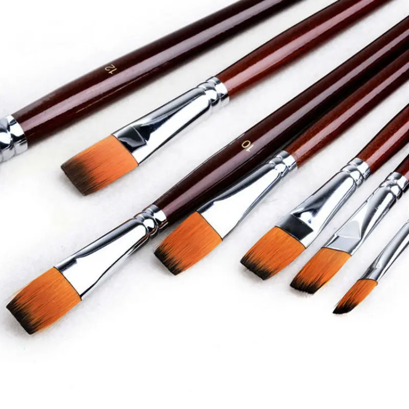 12pcs/kvalitet olie maleri pen akvarel børste 12 sæt af brush børste kunst maleri passer school elev forsyninger