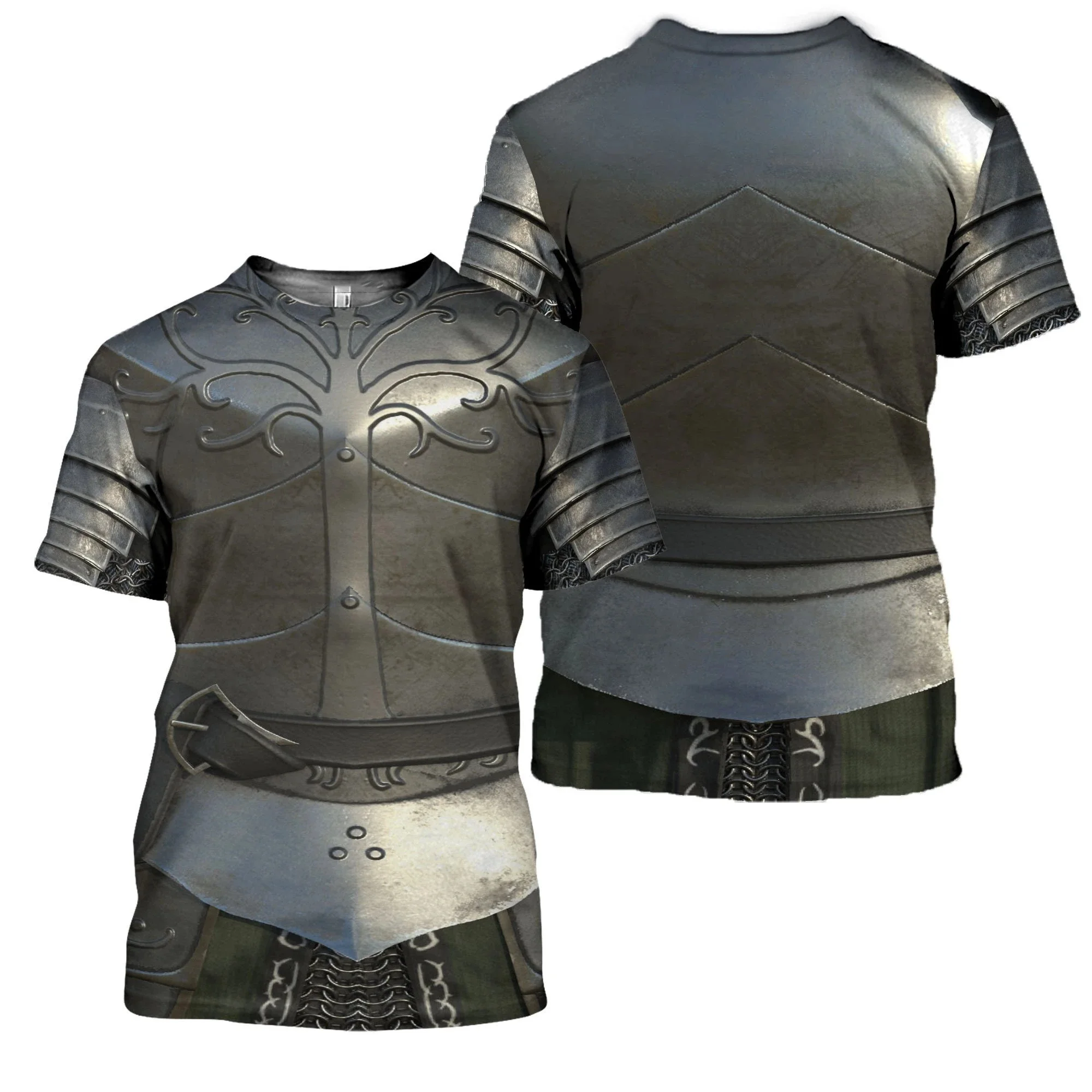 3D Printede t-shirts Chainmail Ridder Rustning Mænd t-shirt Knights Templar Mode kortærmet skjorte sommeren hip hop t-shirt Unisex