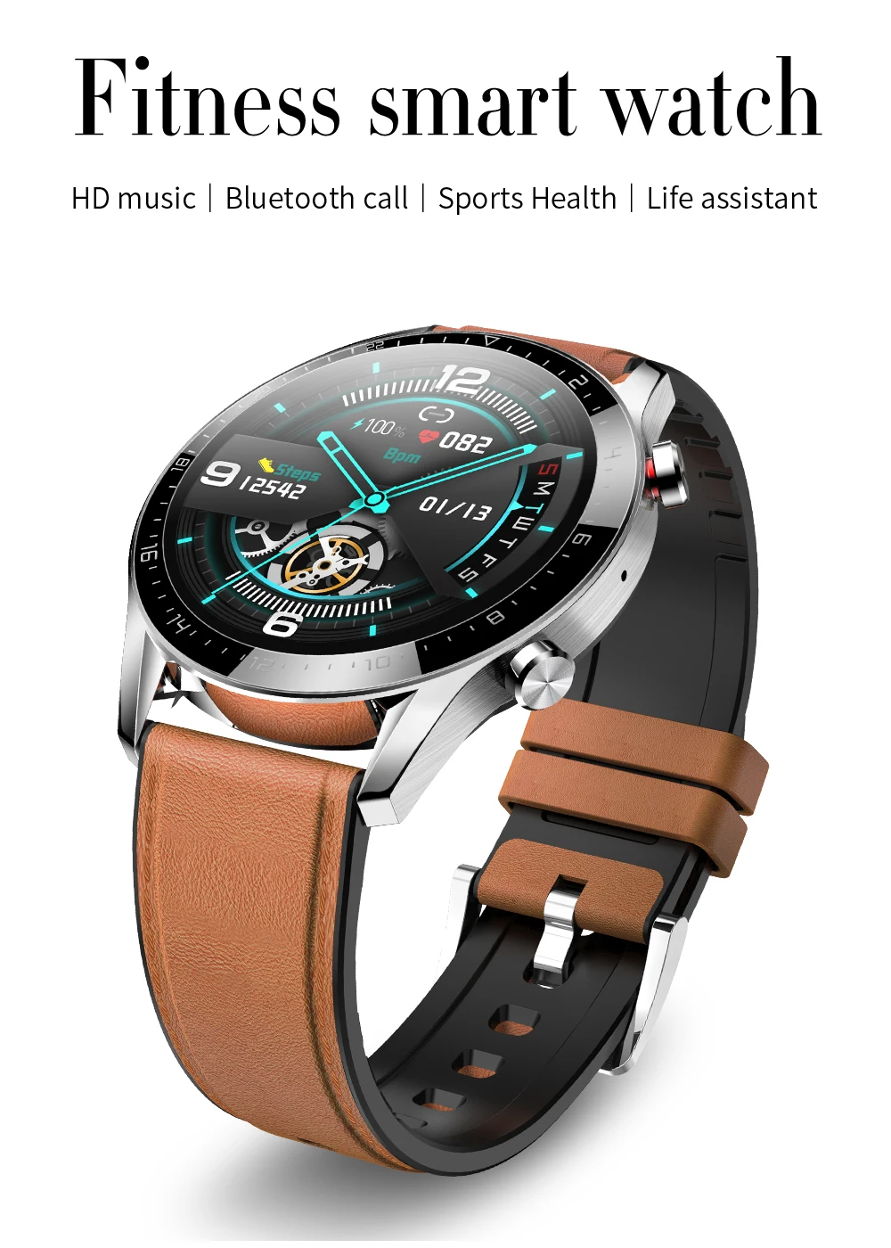 L13 Opgradere Version Smart Ur GT05 Mænd Bluetooth Opkald EKG-PPG Vandtæt Blodtryk, puls, Fitness Tracker Smartwatch