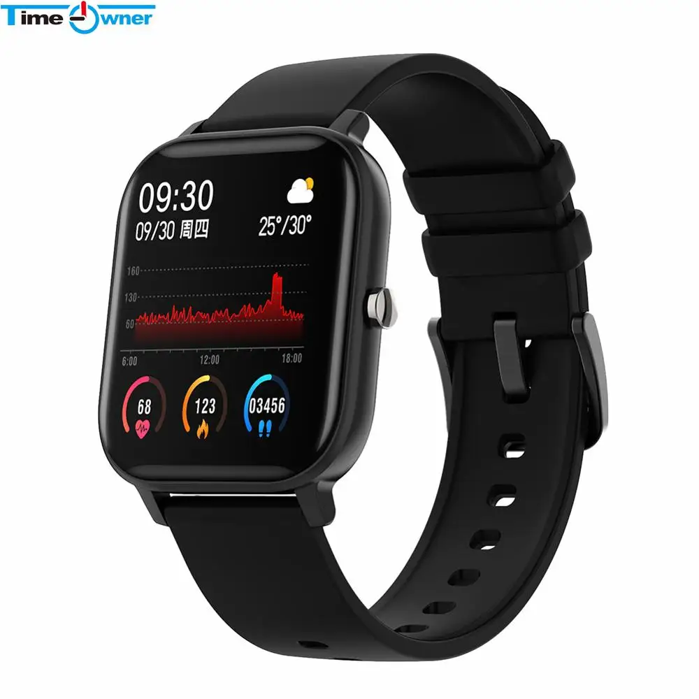 Tid Ejeren P8 Smart Ur 1,4 tommer Fuld Touch Screen Smart Armbånd Smartwatch Oplysninger Påmindelse til Android, IOS Sport Ur