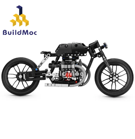 BuildMoc Moto-Cykel 21468 Bobber på Tværs af byggesten technic Motorcykel Model Uddannelsesmæssige DIY Mursten kid legetøj
