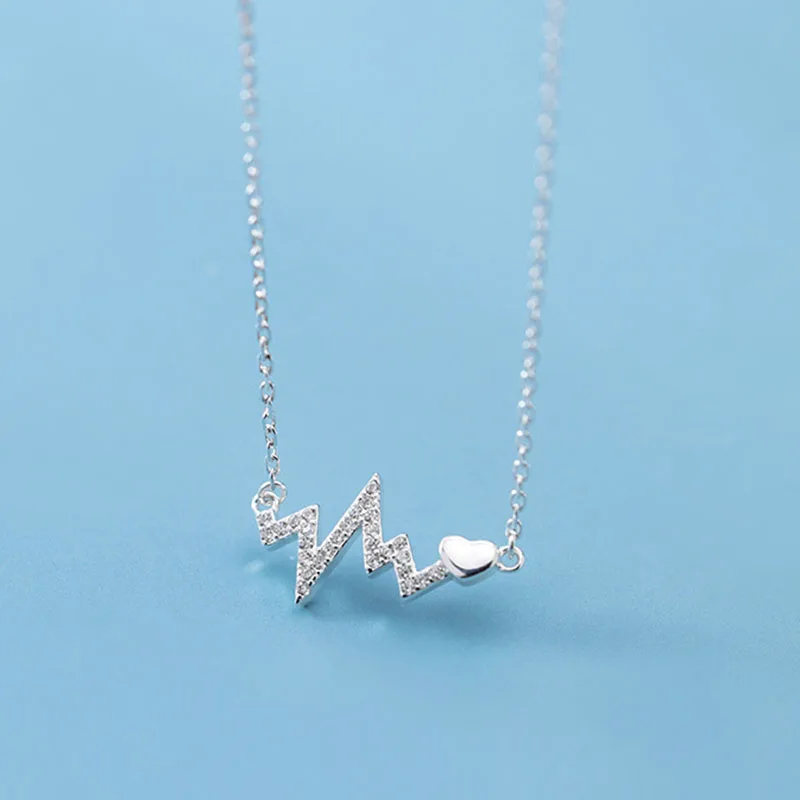 INZATT Ægte 925 Sterling Sølv Zircon Geometri Choker halskæder For Mode Kvinder fødselsdagsfest Fine Smykker Søde Tilbehør