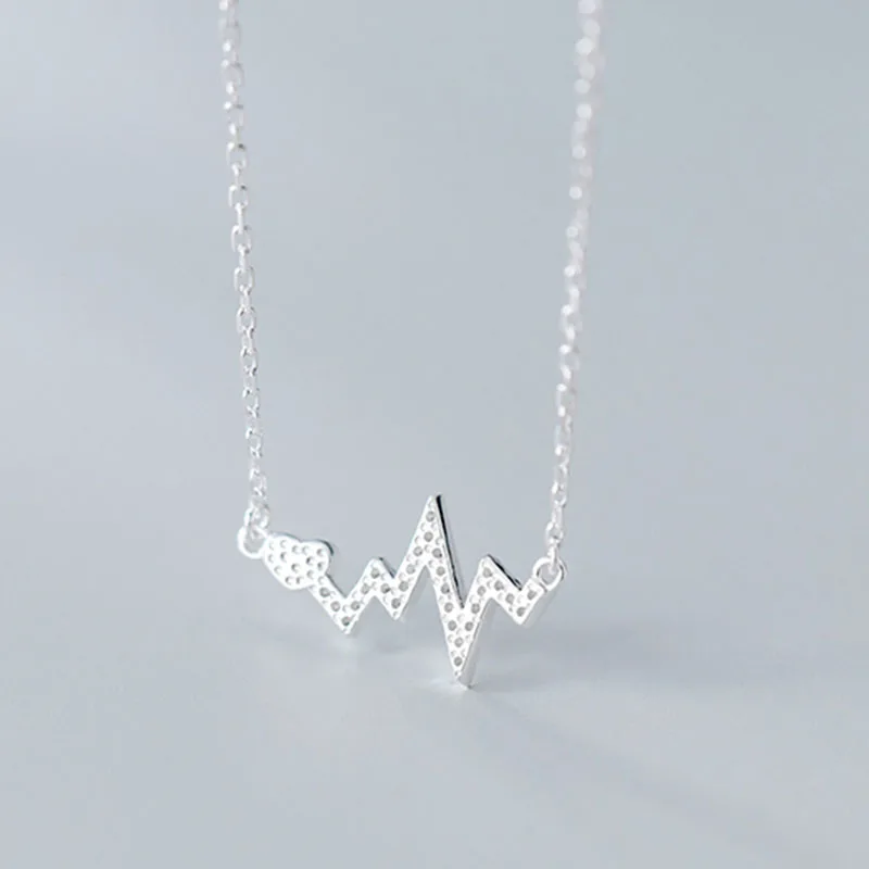 INZATT Ægte 925 Sterling Sølv Zircon Geometri Choker halskæder For Mode Kvinder fødselsdagsfest Fine Smykker Søde Tilbehør
