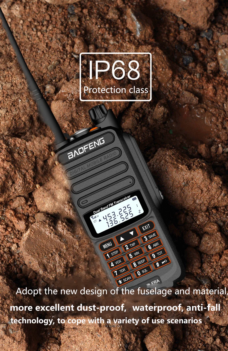 2stk 10W 4800MAH Baofeng UV-9R ÆRA Vandtæt walkie talkie-to-vejs radio cb radio comunicador højere end baofeng UV-9R PLUS