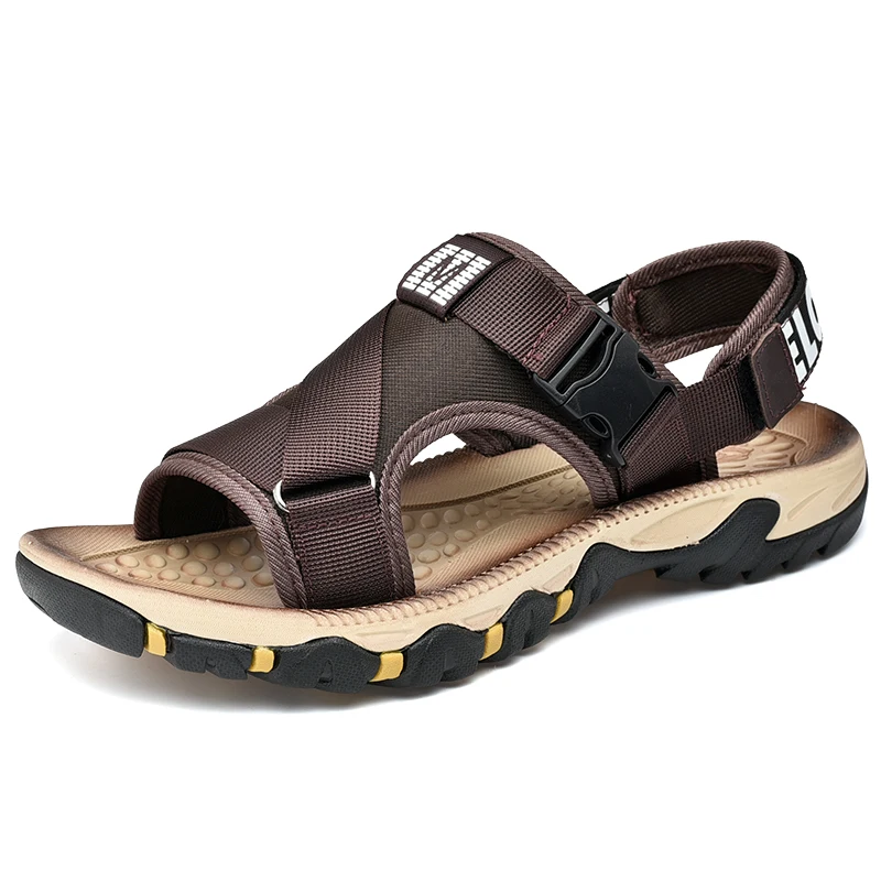 Sommeren Komfortable Mænd Sandaler Classic Mænd Bløde Sandaler Mode Mænd Beach Sandaler Høj kvalitet i stretch stof sandaler Størrelse 39-47