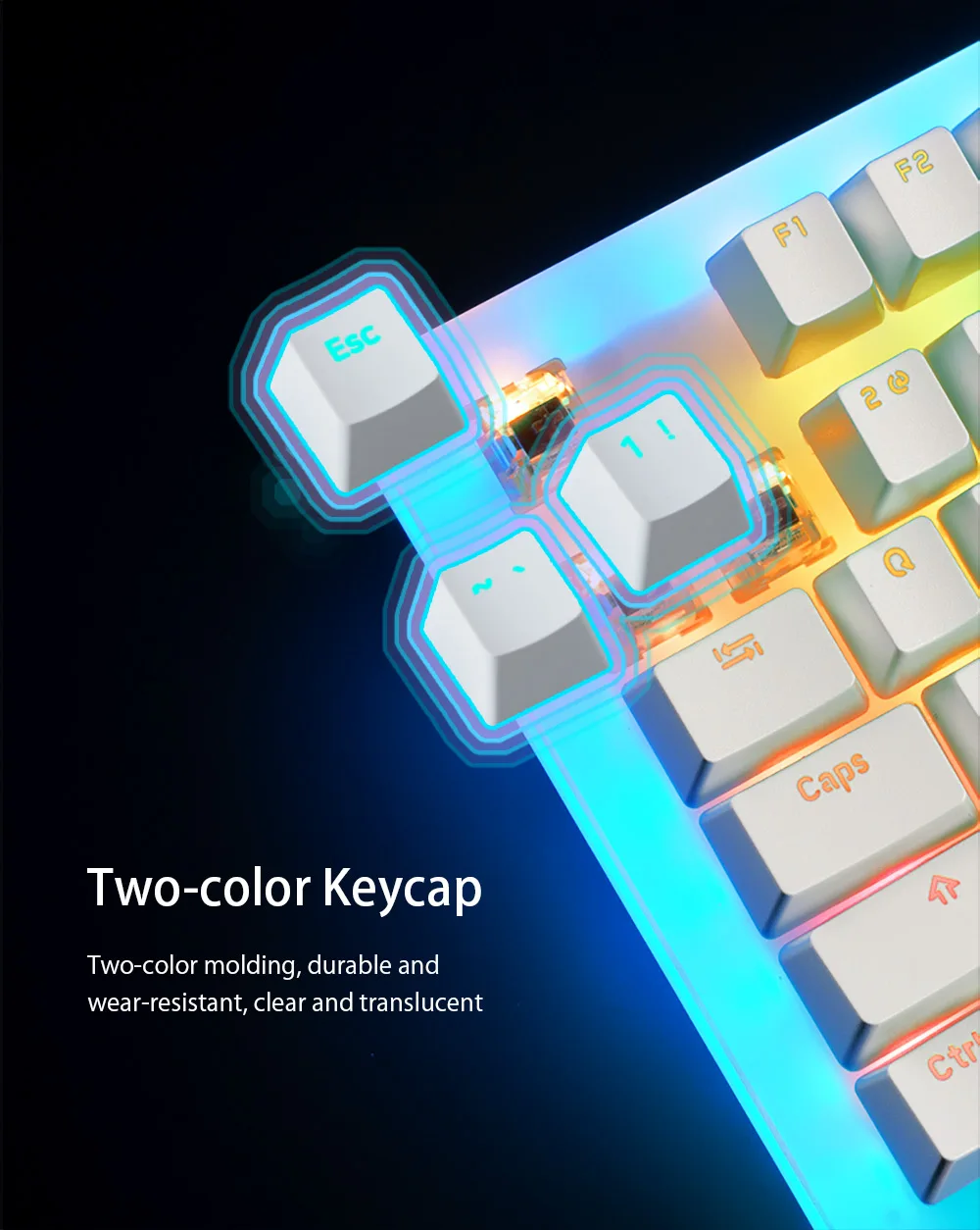 Womier 87 centrale K87 Hot Swappable RGB Gaming Mekanisk Tastatur 80% Gennemsigtig Glas Base Gateron Skifte med Krystallinsk Base