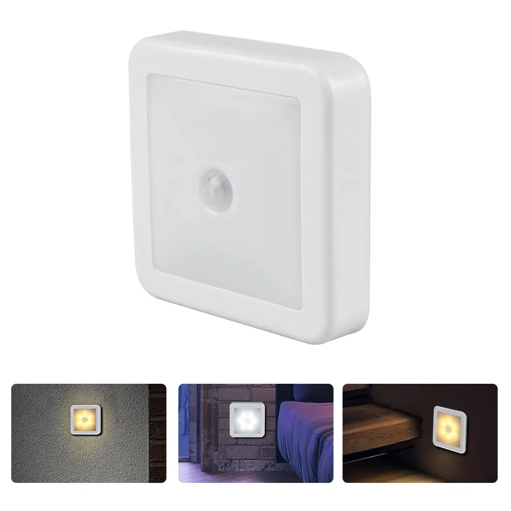 LED Nat Lys Mini Light Sensor-Kontrol LED Nat Lampe batteridrift WC sengelampe For Værelset Gangen Vej Toilet $