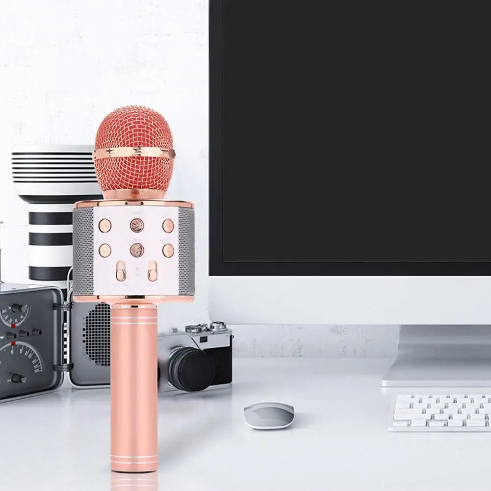 Professionelle Trådløse Bluetooth-Mikrofon Højttaler Håndholdte Mikrofon Karaoke Mikrofon Musik Spiller, Synger Optager KTV Mikrofon
