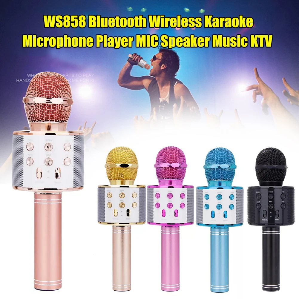 Professionelle Trådløse Bluetooth-Mikrofon Højttaler Håndholdte Mikrofon Karaoke Mikrofon Musik Spiller, Synger Optager KTV Mikrofon