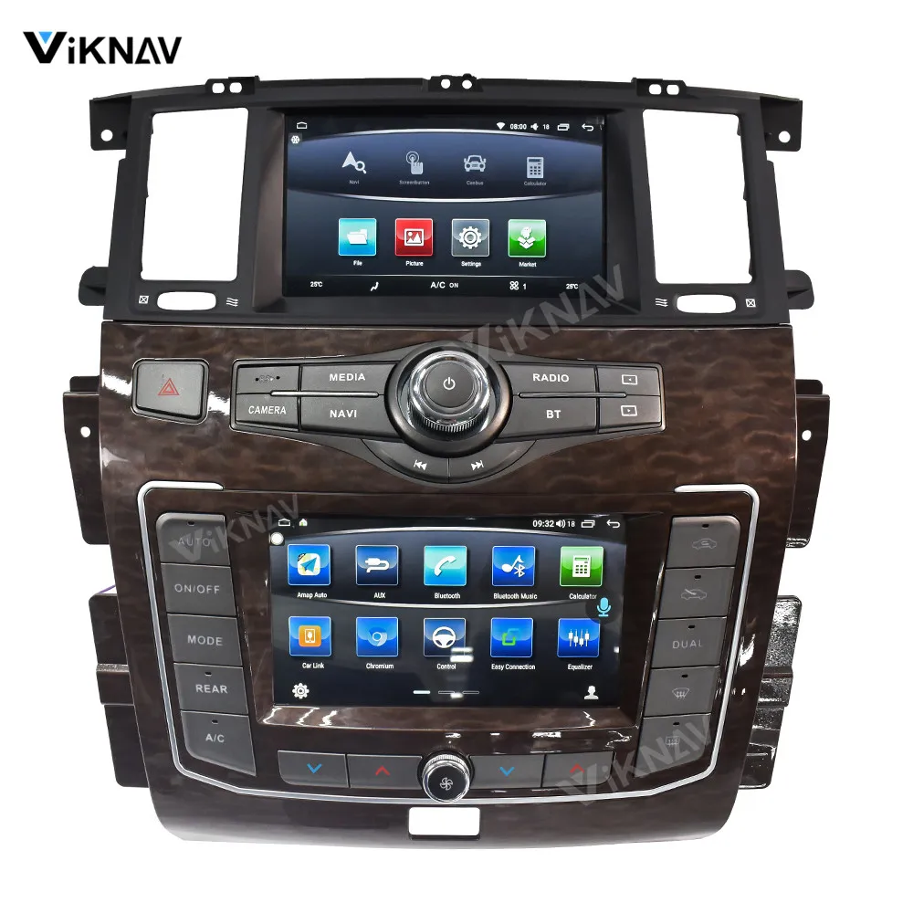 Dual screen Android bilradioen Til Nissan Patrol Y62-2020 auto stereo multimedie-afspiller Carplay autoradio head unit