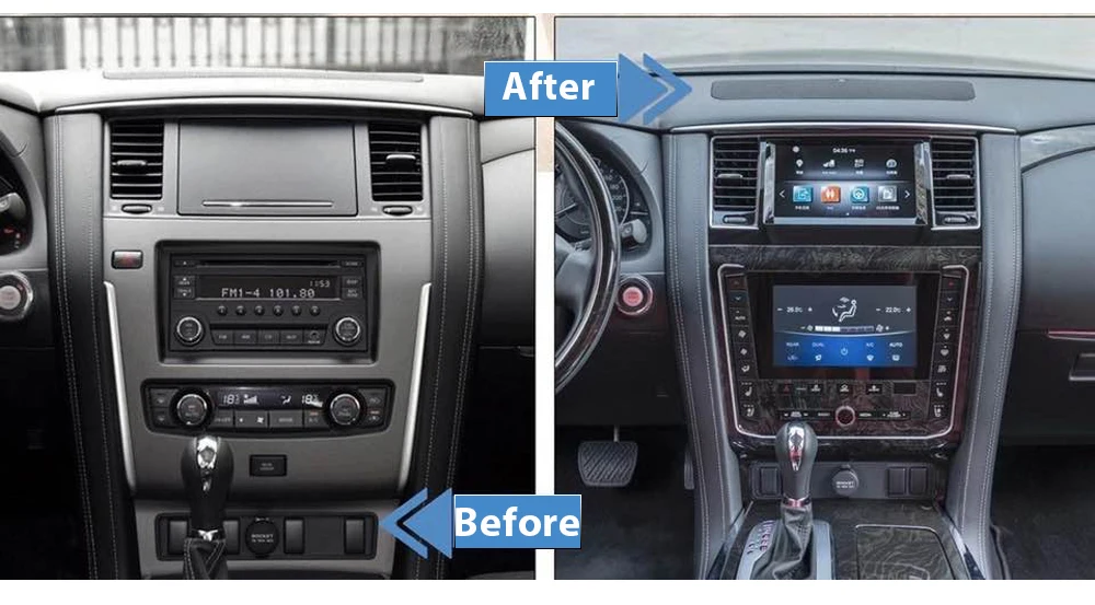 Dual screen Android bilradioen Til Nissan Patrol Y62-2020 auto stereo multimedie-afspiller Carplay autoradio head unit