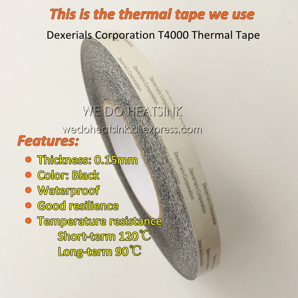 2,000 stk 14x14x6mm Varmeledningsevne Tape Ekstruderet Aluminium Sort Anodzied køleplade Køligere