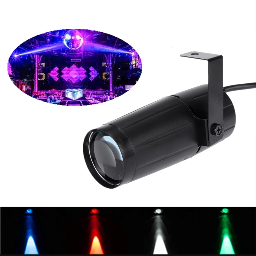 Mini 5W RGBW LED Spot Light Disco Spejl Bold Spotlight KTV Fest med DJ Vis Stråle Projektor scenelys butiksvindue Pinspot Lys