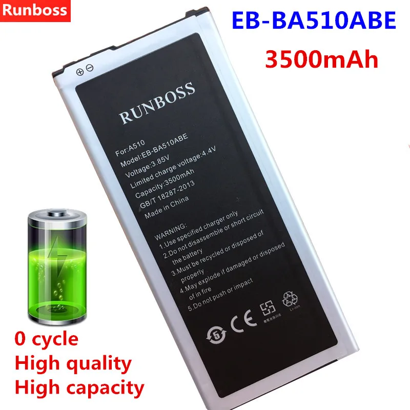 Runboss Originale Batteri EB-BA510ABE Til Samsung Galaxy A5 2016 Udgave A510F A5100 SM-A510F A5 A51-3500mAh Batteri