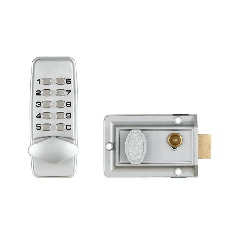 Vandtæt Mekanisk Digital Door Lock-Knappen Tastatur Keyless-Kode Kombination Lås for 30-60mm dørlås