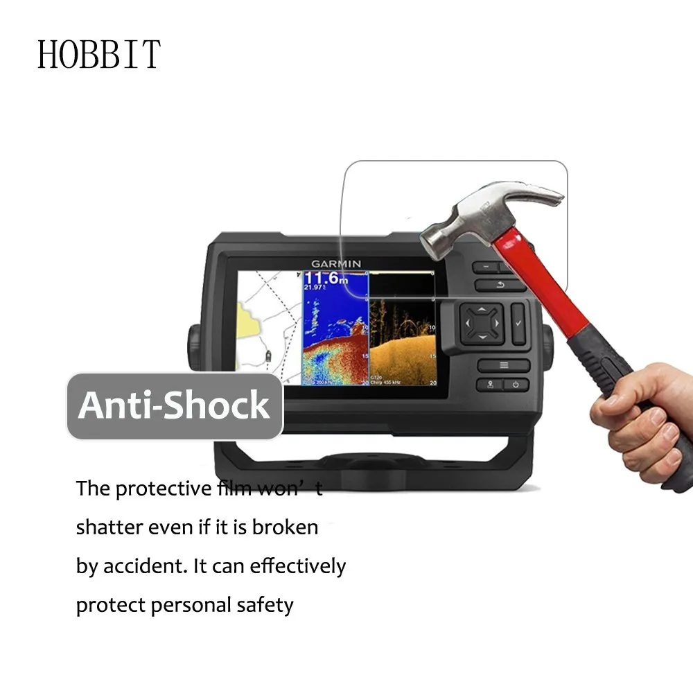 3Pack For Garmin Angriber 5CV GPS LCD-Shiled Film Tilbehør Nano eksplosionssikker Skærm Protektor til Garmin fishfinder
