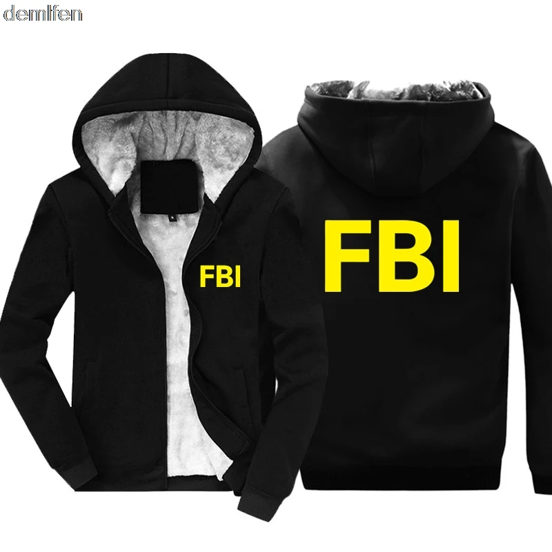 Nye FBI Academy Quantico i Virginia Hoodie Mænd Cotton Coat Holde Varm Vinter Jakke Hooded Sweatshirt