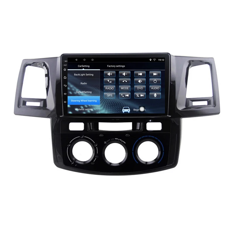 Android-10.0 bil radio auto stereo for Toyota Fortuner Hilux 2007 2008 2012 navigation GPS DVD Multimedie-Afspiller