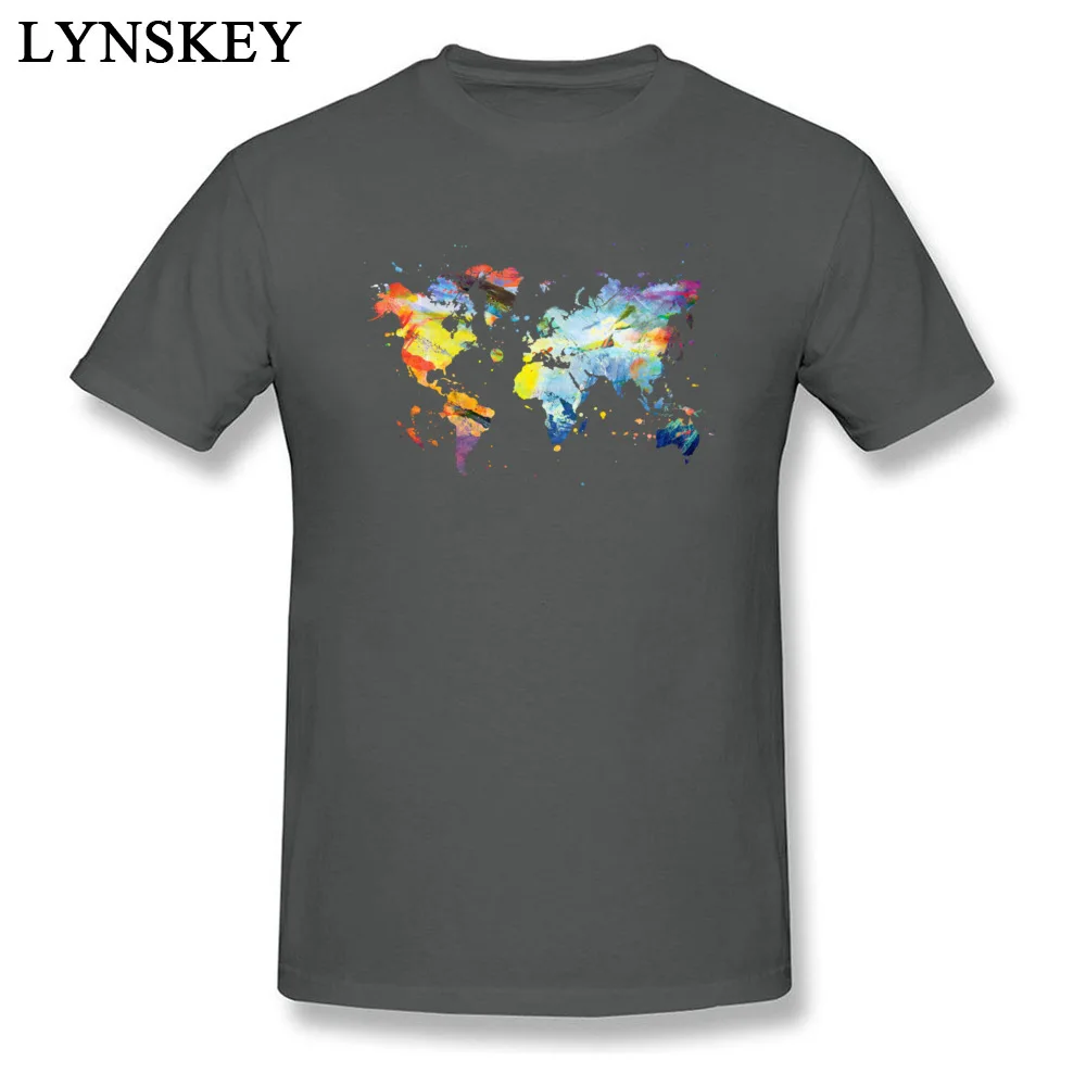Den Farverige Verden Kort Herre Mode t-Shirts af Høj Kvalitet Aldrig Fade 3D-Print Letland Sydlige Side Slanger Ærmer Tøj