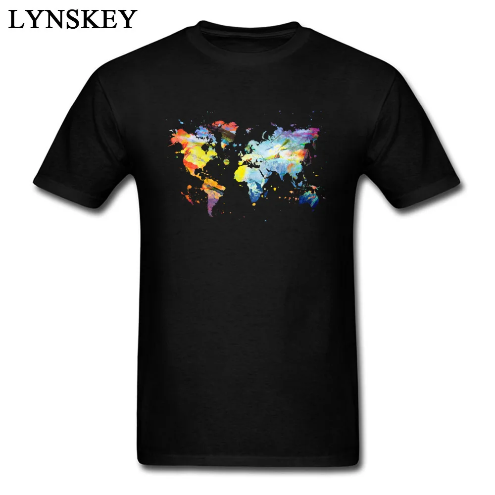 Den Farverige Verden Kort Herre Mode t-Shirts af Høj Kvalitet Aldrig Fade 3D-Print Letland Sydlige Side Slanger Ærmer Tøj
