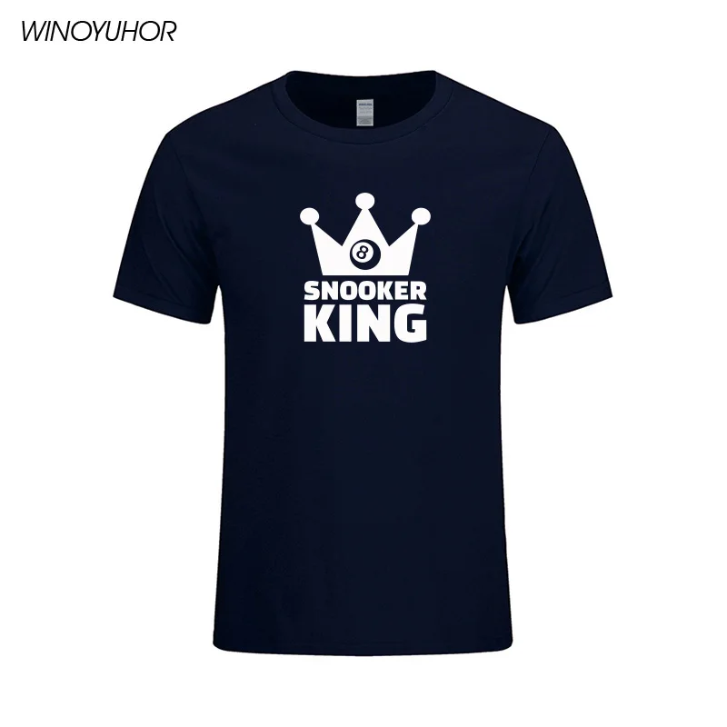 Snooker King Sjove Trykte T-Shirt Mænd Sommeren Afslappet kortærmet T-shirt i Bomuld O-neck Tee Toppe Camisetas Masculina