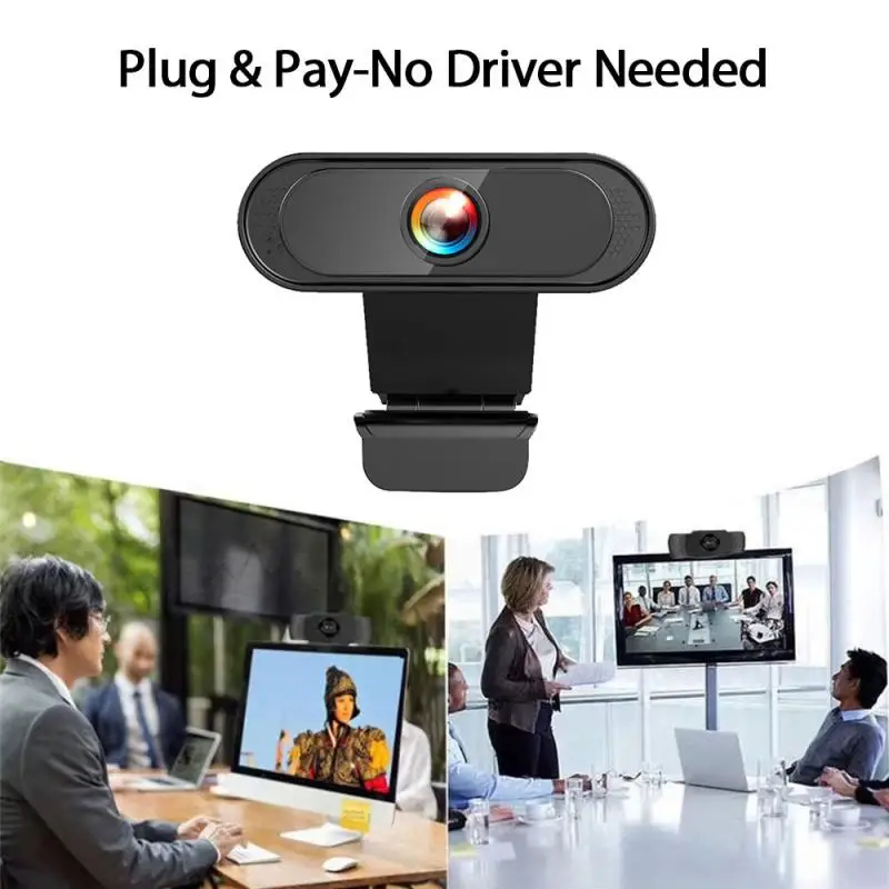 USB 2.0 Digital Webcam Full HD 1080P Webcam Med Mikrofon Til Pc Laptop, Desktop Win7 / Win8 Auto Fokus Webcam Dropshipping