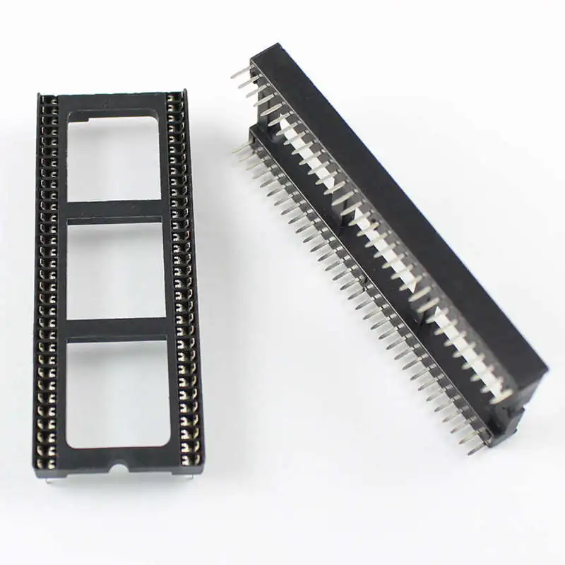 10stk Nye 1.778 Mm Pitch 64 Pin Dip Solder Type Bred Ic Socket Adapter