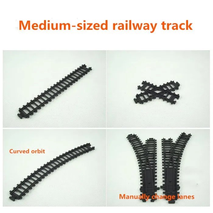 Medium elektriske tog, spor, tog toget model tilbehør toy train track