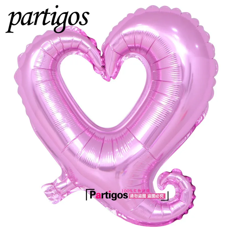 10stk/lot 18 tommer Krog hjerteformet Ballon Helium-Ballon Bryllup Valentine ' s Day Dekoration Fødselsdag Gogo Hjertet Folie Ballon