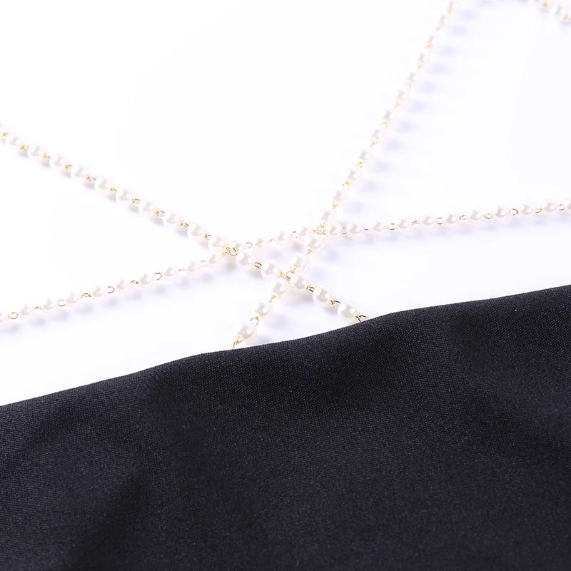 Beyouare sexet camis kvinder 2020 pearl stropper toppe om sommeren elegante ruched fashion streetwear casual ryg kryds & tværs camisole