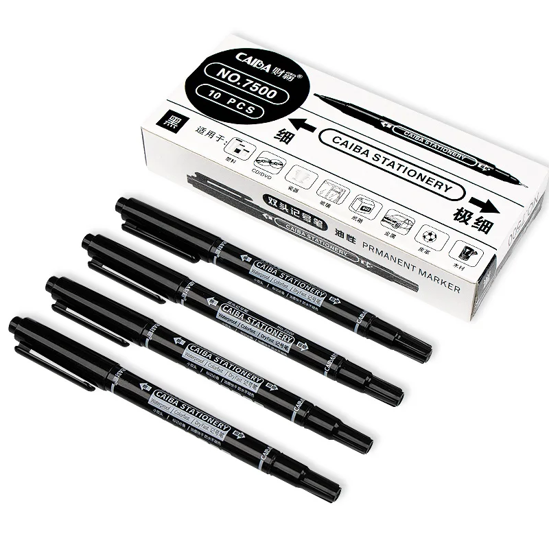 10stk/Masse Olie Permanent Markør Pen Børn Tegning Fineline Penne Kit Dual-Hoved Fin Linje Pen Kunst Maleri af Forbrugsstoffer