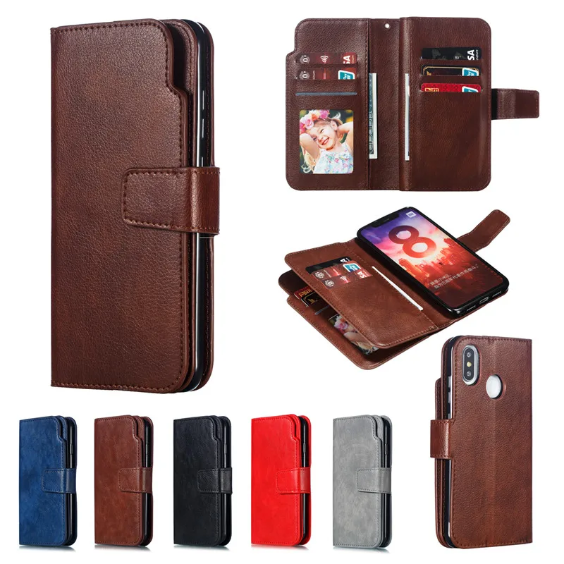 Læder Taske Til Xiaomi Redmi Note 7 Flip Case Card Wallet Cover Magnet Business Phone Case For Xiaomi Redmi Note 7 Pro Coque