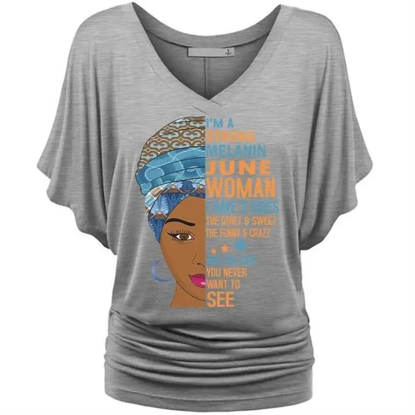 2020 Nye Mode Juni Kvinder Breve Udskrive Lotus Ærme T-Shirt T-Shirt Til Kvinder Overdele Bomuld Streetwear
