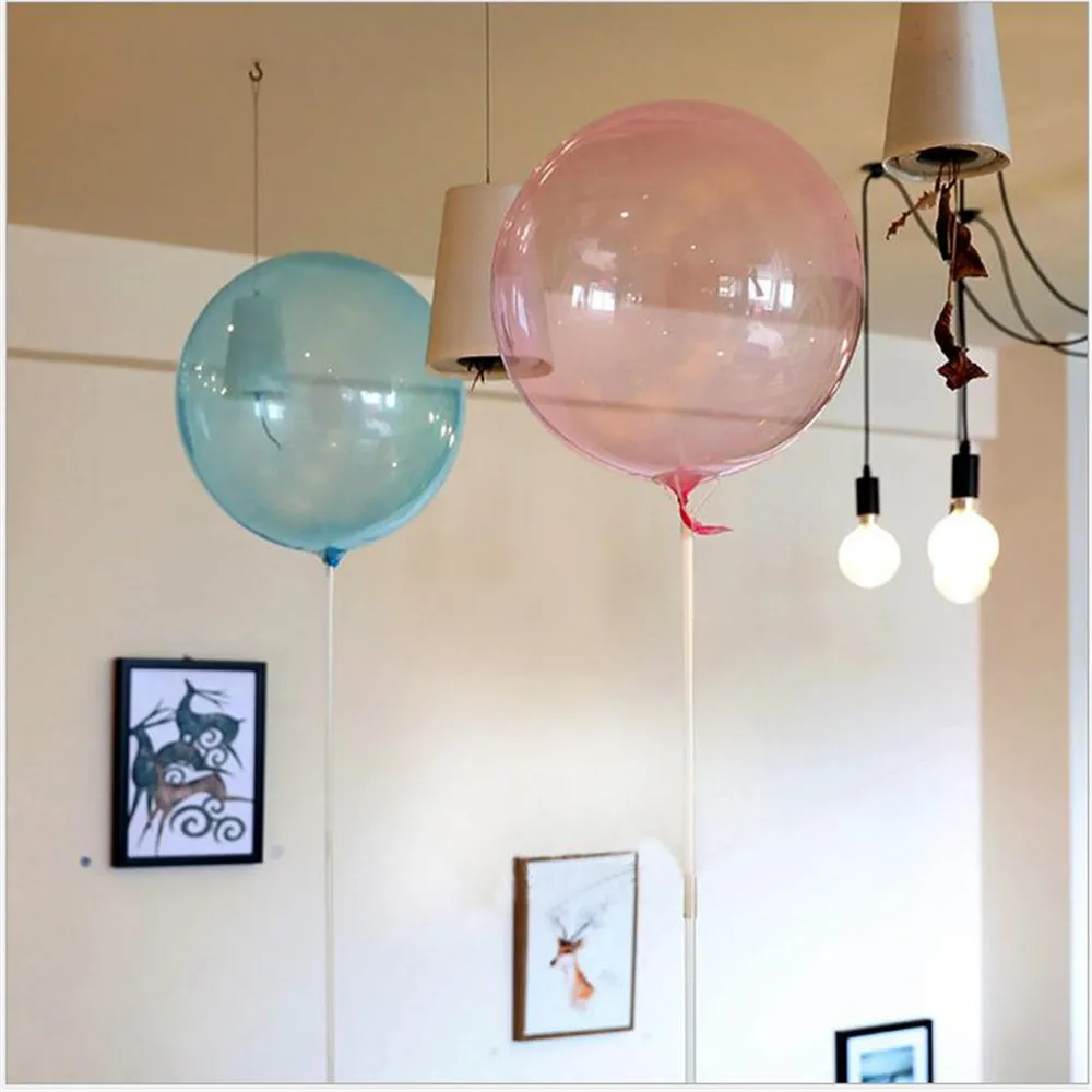 10stk 24/36Inch Krystal Boble Balloner Farverige Gennemsigtige Fødselsdag Part Indretning Bryllup Bride Sommer Luft Helium Globals DIY