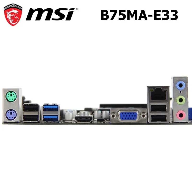 Bundkortet LGA 1155 MSI-B75MA-E33 DDR3 Intel B75 PCI-E3.0 Desktop MSI B75 1155 Bundkort, der Anvendes Core i7-i5 i3 LGA1155 B75 USB3.0