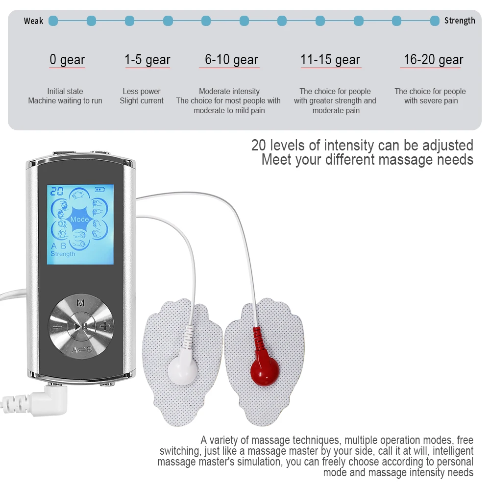 EMS Elektrisk Muskel Stimulator Tiere Akupunktur Kroppen Slankende Massager Digital Terapi Maskine Nakken Fod Sundhedspleje