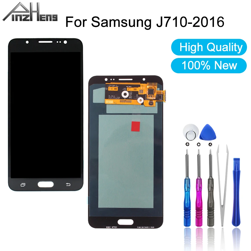 PINZHENG Telefon LCD-For Samsung Galaxy J7 2016 J710 J710FN J710F J710M J710Y J710G J710H LCD-Skærm Digitizer Assembly