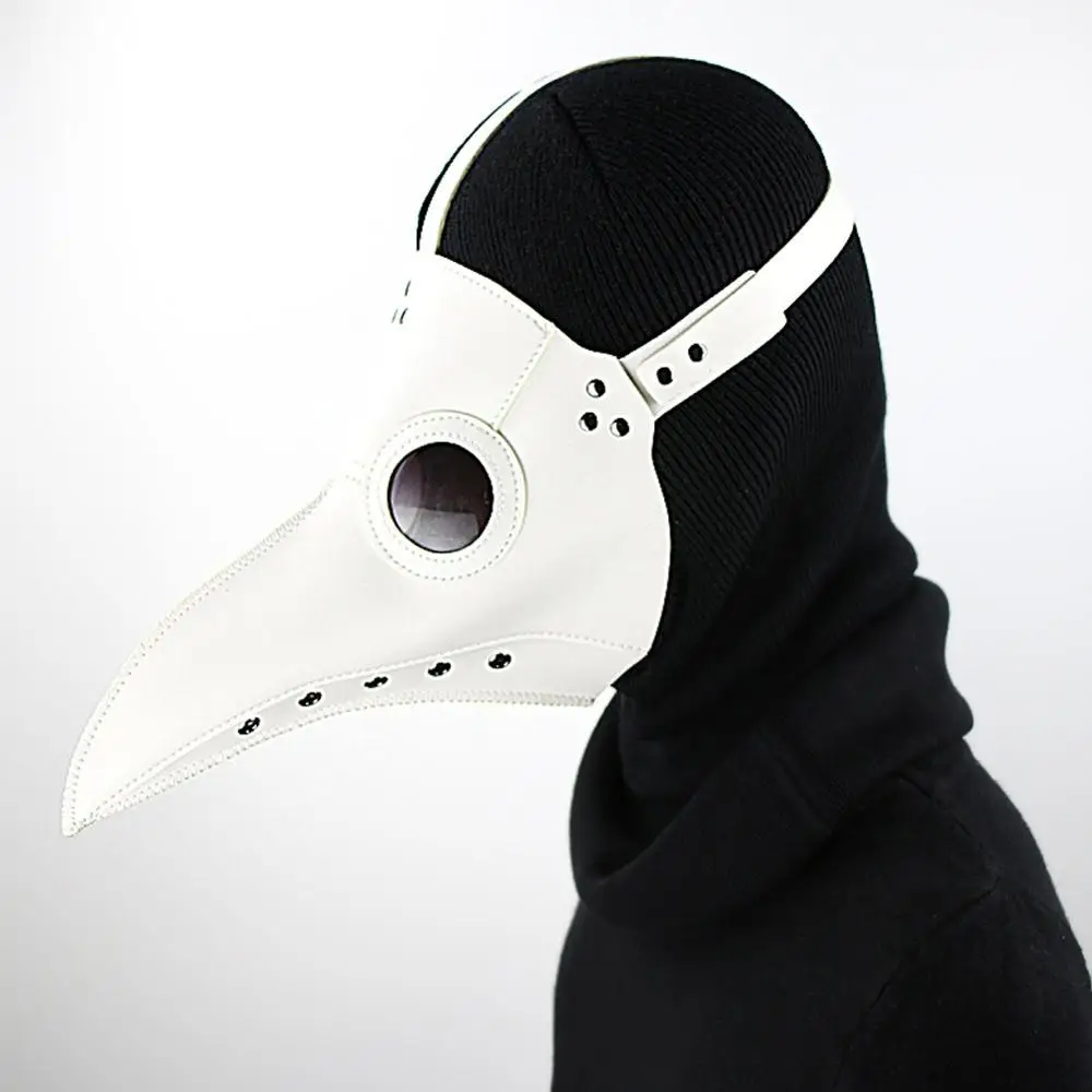 PU Steampunk Fugl Plague Doctor Mask Lang Næse Næb Maske Retro Cosplay Masker Fest Karneval Kostume, Rekvisitter, Tilbehør