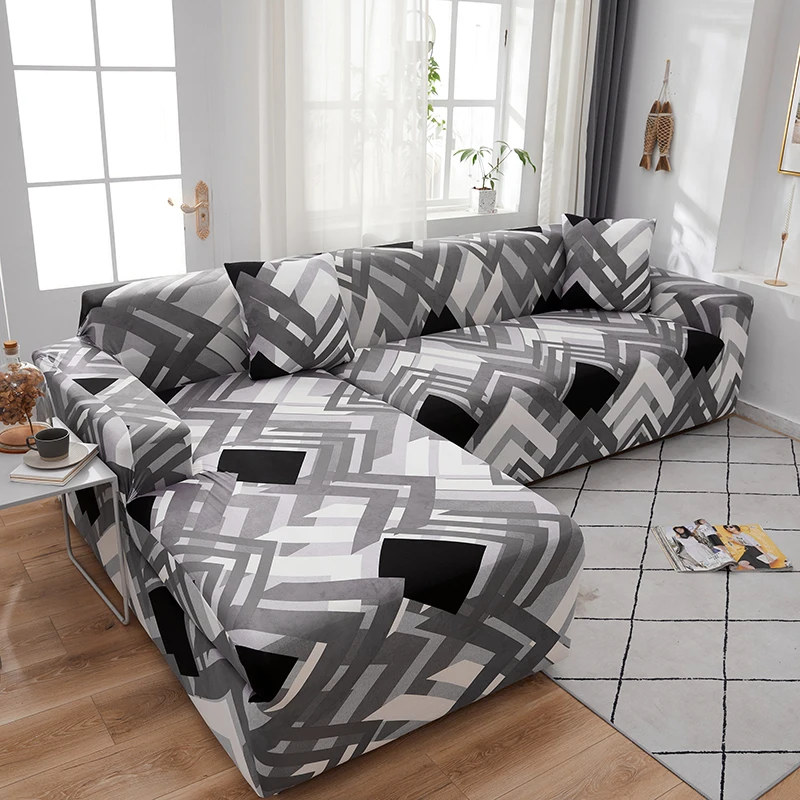 Elastisk Sofa Dække Slipcovers L Form Sofa overtræk til Stue Spandex Billige Gennemskåret Sofa Dække 1/2/3/4 Pladser Stretch