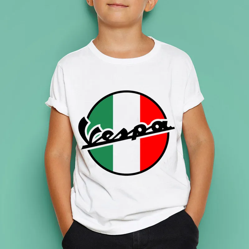 Drenge/Pige-Bil Styling Vespa Print T-Shirt Sommer Børn Fantastisk Afslappet Toppe Børns Sjove T-Shirt Små Piger Tøj