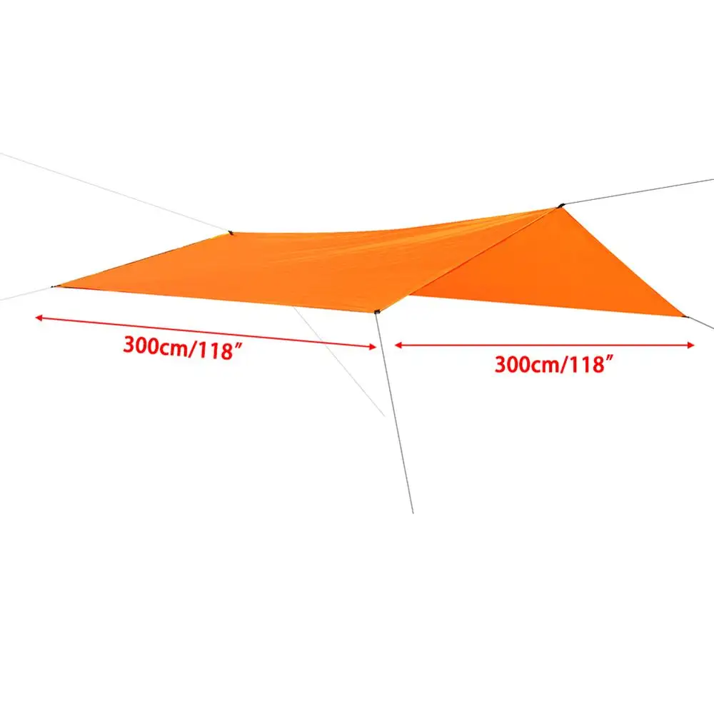 3x3m Solen Shelter, Telt, Fortelt Tarp Udendørs Camping Regn Flyve Anti UV-Stranden Telt Skygge Camping Parasol Baldakin